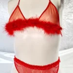 Стрінги ажурний пояс Red