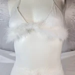 Комплект: Бюстгальтер з опушкою + стрінги