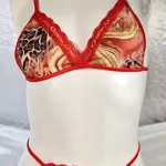 Комплект: Бюстгальтер + стрінги леопард